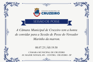Convite para Sessão de Posse do Vereador Marinho da Marron