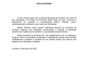 Nota de Pesar - Nelson Pinheiro Junior (Gordo da Vila Batista)