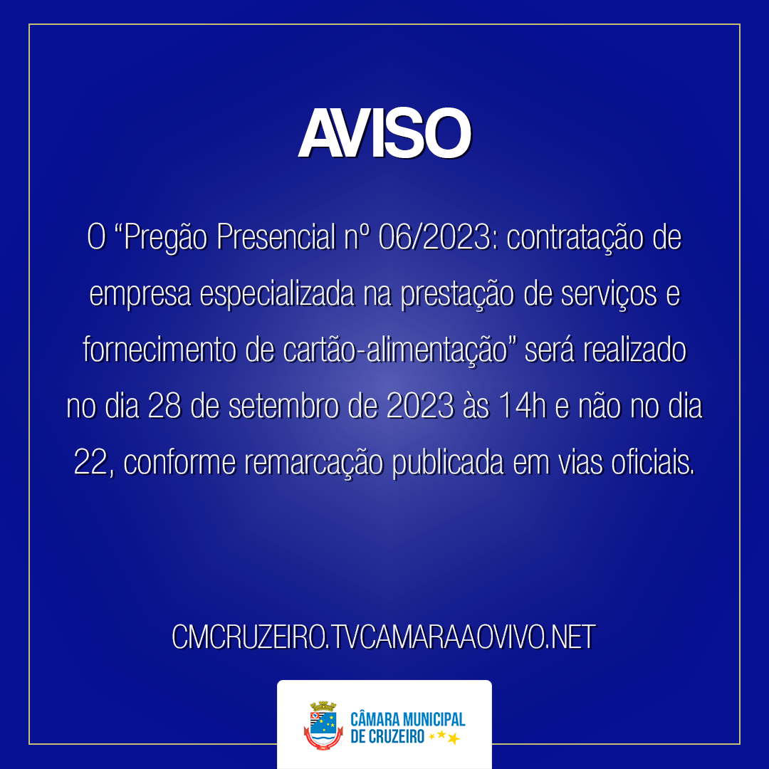 aviso pregao