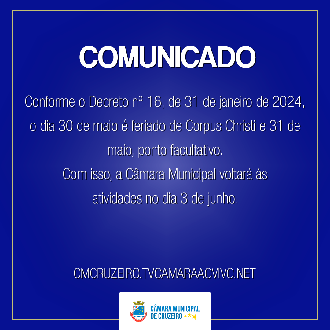 comunicado feriado
