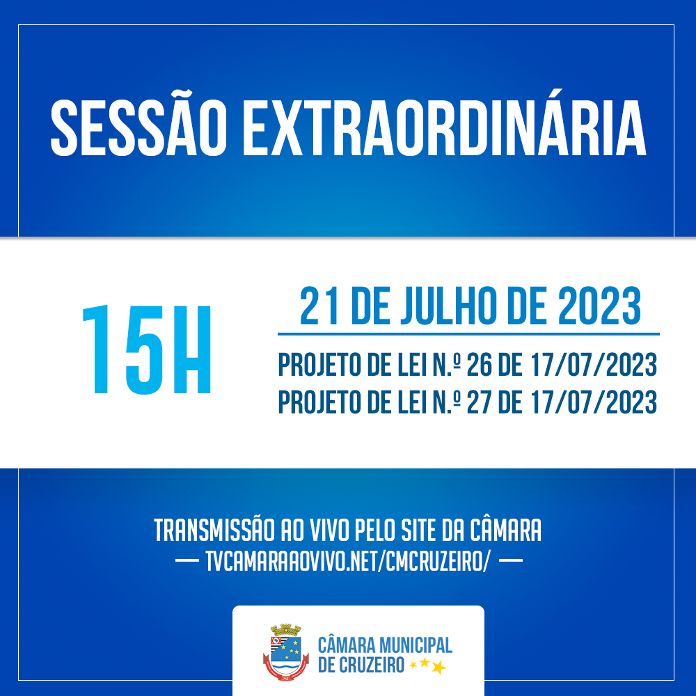 sessao extraordinaria 21 de julho