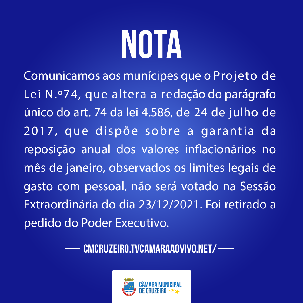 nota proj de lei